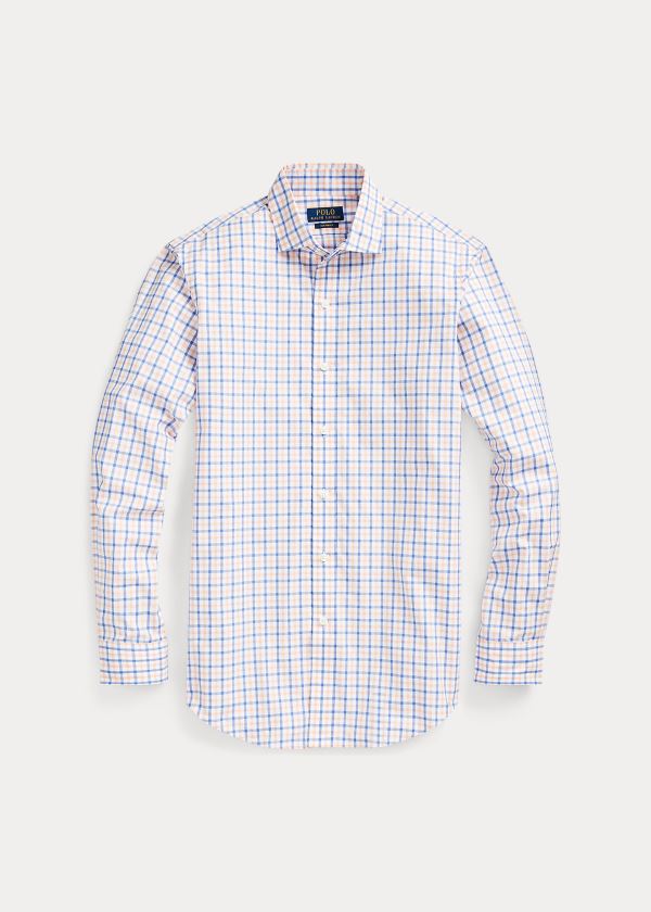 Men's Polo Ralph Lauren Classic Fit Plaid Poplin Shirts | 280149IKP